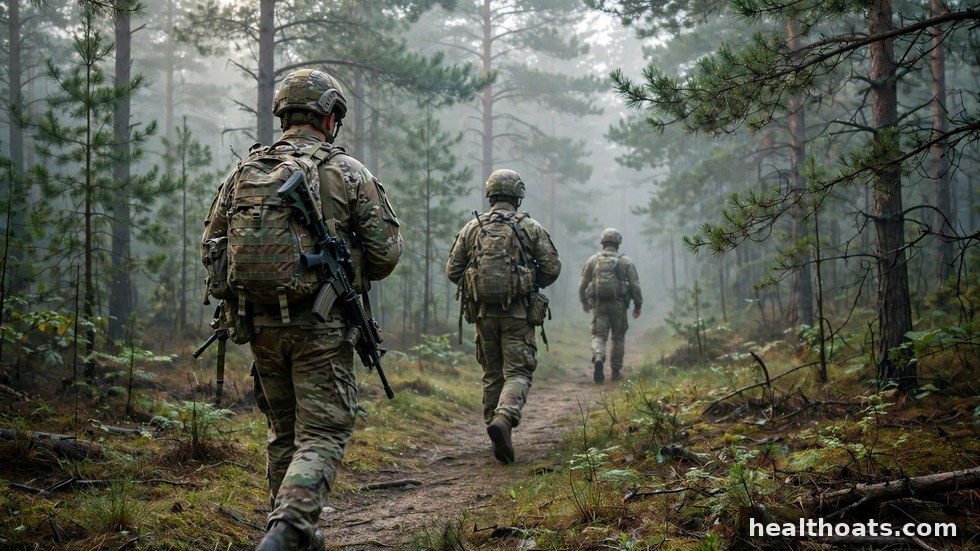 Svenska soldater under en militärövning i skogen som en del av det stärkta försvaret.