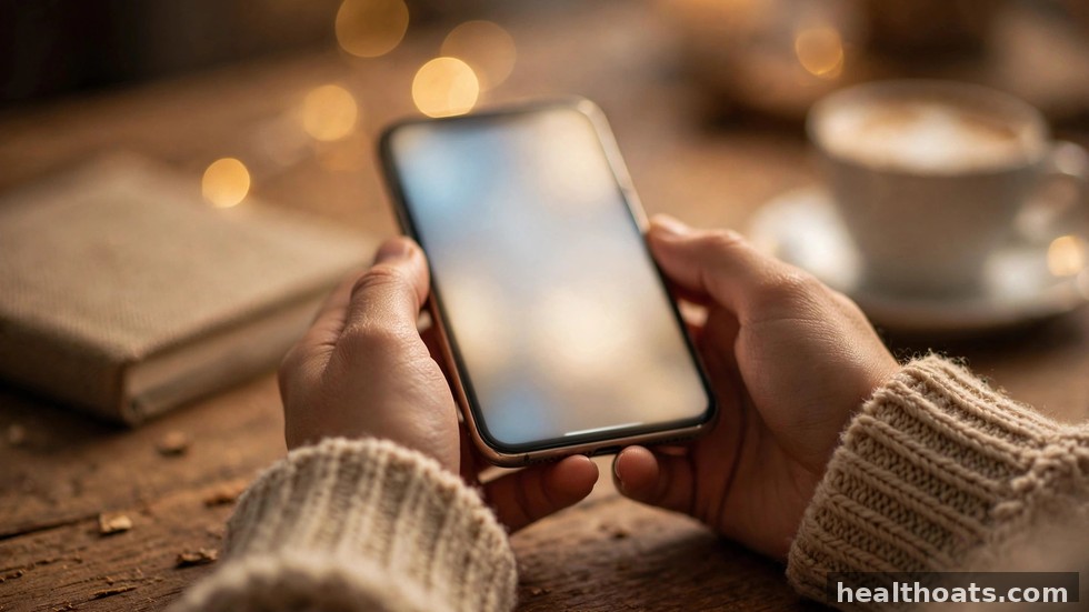 Person som använder en bankapp i mobilen, en del av bankvalet 2026.
